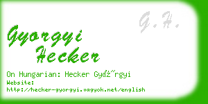 gyorgyi hecker business card